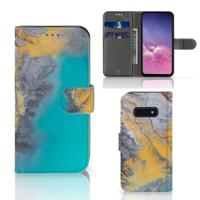 Samsung Galaxy S10e | Bookcase | Marble Blue Gold