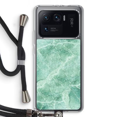 Groen marmer: Xiaomi Mi 11 Ultra Transparant Hoesje met koord