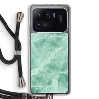 Groen marmer: Xiaomi Mi 11 Ultra Transparant Hoesje met koord