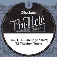 D'Addario T4601 Titanium Treble Losse Klassieke E-Snaar .028