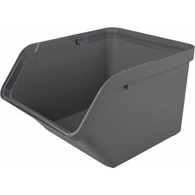 Sunware Sigma Home sorteer bak - afvalbak - antraciet - stapelbaar - 45L - 49 x 39 x 30 cm