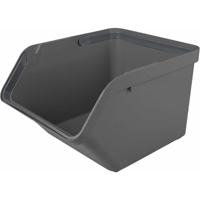 Sunware Sigma Home sorteer bak - afvalbak - antraciet - stapelbaar - 45L - 49 x 39 x 30 cm