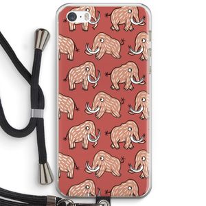 Mammoet: iPhone 5 / 5S / SE Transparant Hoesje met koord