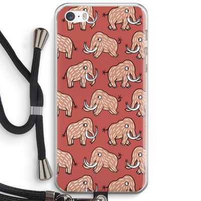 Mammoet: iPhone 5 / 5S / SE Transparant Hoesje met koord