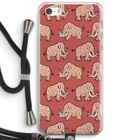 Mammoet: iPhone 5 / 5S / SE Transparant Hoesje met koord