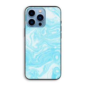 Waterverf blauw: iPhone 13 Pro Biologisch afbreekbaar hoesje