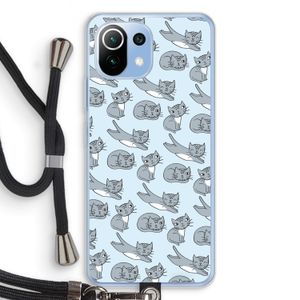 Poezen: Xiaomi Mi 11 Lite Transparant Hoesje met koord