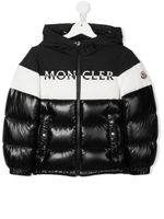 Moncler Enfant doudoune à logo imprimé - Noir