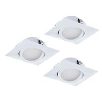 Eglo Led plafondspotPineda Square (3x) 3x6w - 3000K - 8,4cm wit - 95844