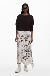 2-in-1 dierenprint jurk - BROWN - L