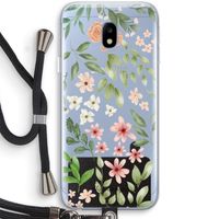 Botanical sweet flower heaven: Samsung Galaxy J3 (2017) Transparant Hoesje met koord