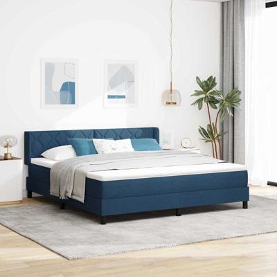 Boxspringbed met matras met matras Blauw 180 x 200 cm