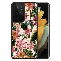 Samsung Galaxy S21 Ultra Bloemen Hoesje Flowers
