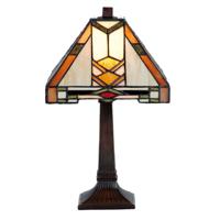 HAES DECO - Tiffany Tafellamp Meerkleurig 22x22x38 cm Fitting E14 / Lamp max 1x40W - thumbnail