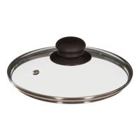 Universele pannendeksel voor pannen van 17,5 cm - glas - stoomgaatje - D17,5x H6 cm