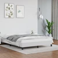 Bedframe kunstleer wit 140x190 cm
