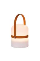 Lucide LITTLE JOE - Oplaadbare Tafellamp Binnen/Buiten - Accu/Batterij - Ø 10 cm - LED Dimb. - 1x0,3W 3000K - IP44 - Bruin