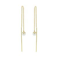Karma Pull Through Doortrek Oorbellen Pearl Goud