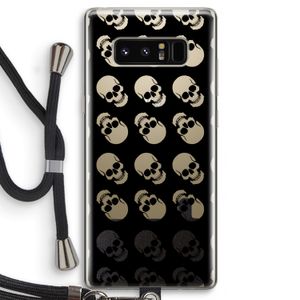 Musketon Skulls: Samsung Galaxy Note 8 Transparant Hoesje met koord