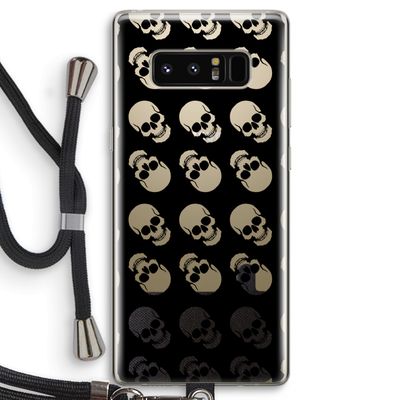 Musketon Skulls: Samsung Galaxy Note 8 Transparant Hoesje met koord
