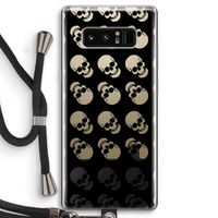 Musketon Skulls: Samsung Galaxy Note 8 Transparant Hoesje met koord