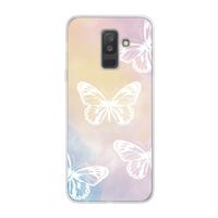 White butterfly: Samsung Galaxy A6 Plus (2018) Transparant Hoesje