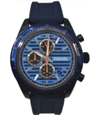 Horlogeband Fossil BQ2211 Silicoon Blauw 22mm