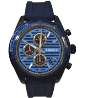 Horlogeband Fossil BQ2211 Silicoon Blauw 22mm