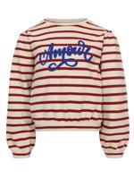 LOOXS Little winter sweater meisjes - rood - gestreept/lurex