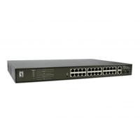 LevelOne gep-2821 28-port gigabit poe switch, 24x poe outputs, 2x gigabit rj45, 2x gigabit sfp, 1u LevelOne gep-2821 28-port gigabit poe switch, 24x poe outputs, 2x gigabit rj45, 2x gigabit sfp, 1u