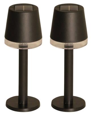 Luxform Zwarte tafellampCala Dor set van 2 - LWE20286