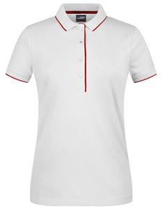 James & Nicholson JN727 Ladies´ Polo Stripe - White/Red - XXL