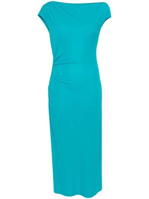 Alberta Ferretti robe mi-longue à col bénitier - Bleu