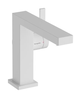 Hansgrohe Tecturis E ééngreeps wastafelkraan 110 Fine CoolStart met PopUp trekwaste, mat wit