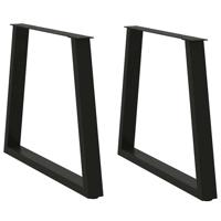 Eettafelpoten 2 st V-vormig 70x(72-73,3) cm staal zwart Eettafelpoten 2 st V-vormig 70x(72-73,3) cm staal zwart