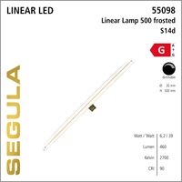 LED lamp Linear S14d 6,2W 2700K 460lm filament Segula dimbaar 55098