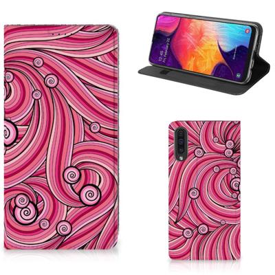Samsung Galaxy A50 | Bookcase | Swirl Pink