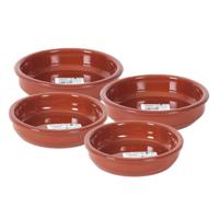 Tapas bakjes - schaaltjes Bilbao -18 cm en 14 cm - 4x stuks - hapjes - terracotta