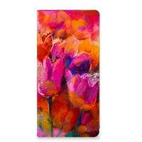 Bookcase Motorola Moto G54 Tulips