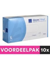 Abena poedervrije vinyl handschoenen maat large 100 stuks voordeelpakket Abena poedervrije vinyl handschoenen maat large 100 stuks voordeelpakket