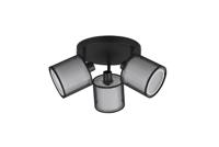 Trio Zwarte plafondlamp Burton 3-lichts 811430332 - thumbnail