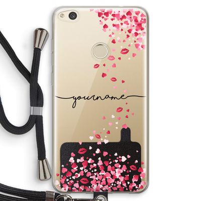 Hartjes en kusjes: Huawei Ascend P8 Lite (2017) Transparant Hoesje met koord