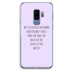 Zelfvertrouwen: Samsung Galaxy S9 Plus Transparant Hoesje