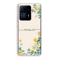 Gele bloemen: Xiaomi Mi Mix 4 Transparant Hoesje