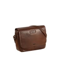 Justified Bags Justified Bags® Titan Small Flapover Leren Schoudertas Cognac - thumbnail