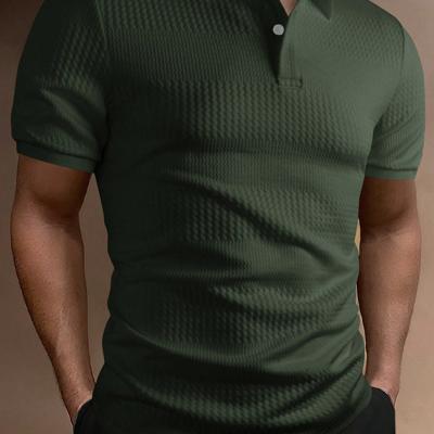 Bon&Bon Homme Poloshirt voor Heren - Kaki Effen - Korte Mouwen Leger groen / XXL