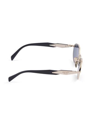 Prada Eyewear lunettes de soleil tintées à monture ovale - Argent