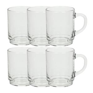 Arcoroc Theeglazen - 6x stuks - glas - 250 ml - stapelbaar - Koffieglazen