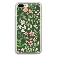 Botanical green sweet flower heaven: iPhone 7 Plus Transparant Hoesje - thumbnail