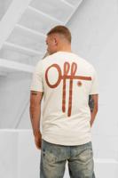 Off The Pitch Fullstop Slim Fit T-Shirt Heren Gebroken Wit/Oranje - Maat M - Kleur: Gebroken WitOranje | Soccerfanshop